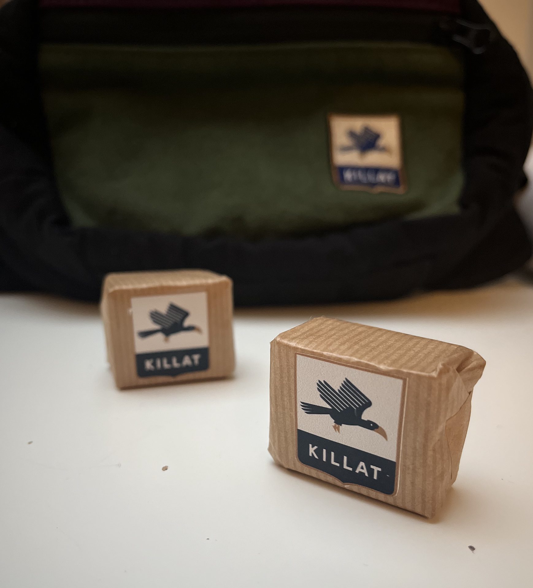 Blocks of beeswax wrapped